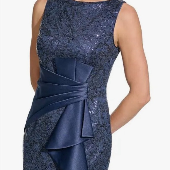 Eliza J sequined ruffle front  full length maxi dress. Size 10 NWT. - Picture 2 of 4